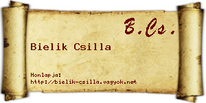 Bielik Csilla névjegykártya